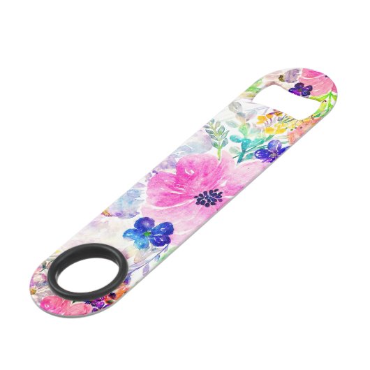  bloemen Boho Floral Waterverf Design Speed Flessenopener (Achterkant Gekanteld)