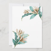 Bloemen Boho Gras Sweet 16 Kaart (Achterkant)