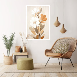 Bloemen Boho Mid Century Moderne Print