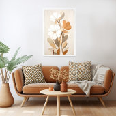 Bloemen Boho Mid Century Moderne Print