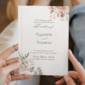 Bloemen Boho Paarse bruiloft uitnodiging