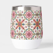 Bloemen Boho Patroon in Rood, Roze & Blauwgroen (Achterkant)