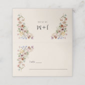  Bloemen Boho Plaatskaartje (Buitenkant ongevouwen)