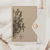 Bloemen Boho Rustiek Kraft Christelijke bruiloft Kaart