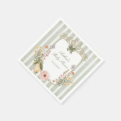 Bloemen  Boho Sage Green Baby shower Servet (Hoek)