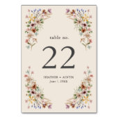  Bloemen Boho Tafelnummers (Achterkant)