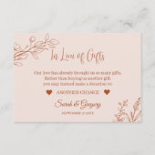 Bloemen Boho Terracotta "In plaats van geschenken" Informatiekaartje (Voorkant)