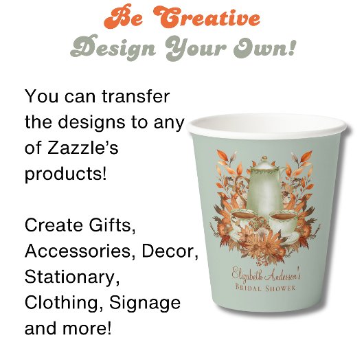 Bloemen Boho Terracotta Sage Tea Party Event Kaart