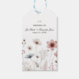 Bloemen boho zomer eenvoudig cadeaulabel