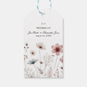 Bloemen boho zomer eenvoudig cadeaulabel (Achterkant)