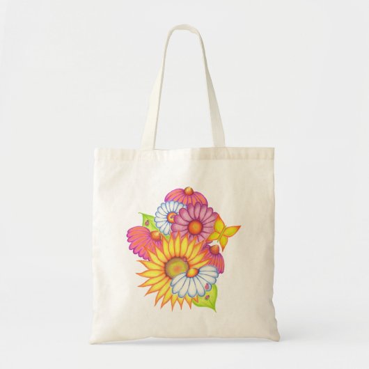 Bloemen Boodschappentas Tote Bag (Voorkant)