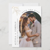 Bloemen Boog Foto Save the Date Uitnodiging (Voorkant)