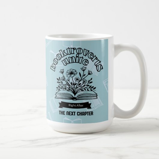 Bloemen "Booktroverts Unite" Koffiemok (Rechts)