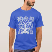 Bloemen Boom van het Leven in Wit T-shirt (Voorkant)