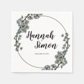 Bloemen  Bord Lavendel Bruiloft Servet (Voorkant)