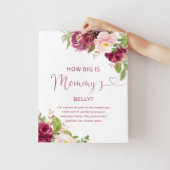 Bloemen bordeaux hoe groot is mama's buik spel poster
