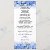 Bloemen Border Blue Hydrangea Wedding Tall Program Programmakaart (Achterkant)