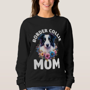 Bloemen Border Collie Mama waterverf Hond Moeder Trui