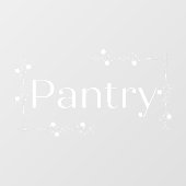 Bloemen Border Pantry Sign Door Window Cling Raamsticker (Vel)