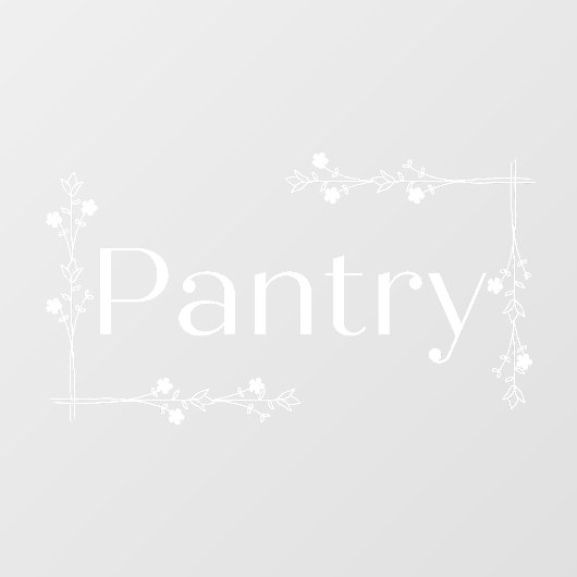 Bloemen Border Pantry Sign Door Window Cling Raamsticker (Vel)