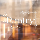 Bloemen Border Pantry Sign Door Window Cling Raamsticker (Vel 2)