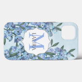 Bloemen Botanisch Blauw Delphinium Elegant Eenvoud Case-Mate iPhone Case (Achterkant (horizontaal))