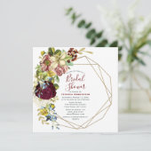  Bloemen Botanisch Goud Vrijgezellenfeest Kaart (Staand voorkant)