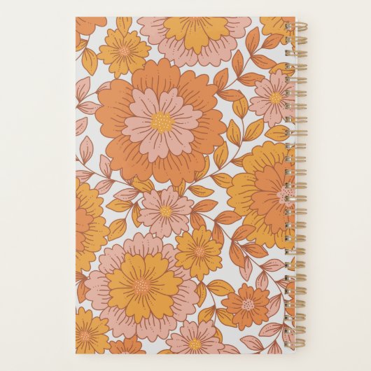 Bloemen  botanisch groen planner (Achterkant)