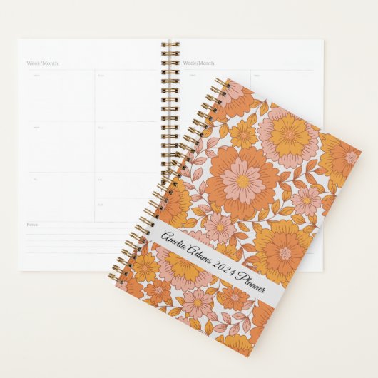 Bloemen  botanisch groen planner (Display)