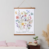Bloemen, botanisch motivatie hangend wandkleed (Slaapkamer)