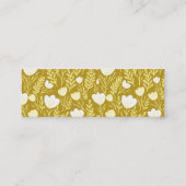 Bloemen Botanisch Patroon Gouden Neutrals Mini Visitekaartje (Achterkant)