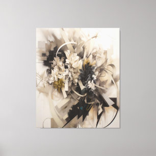 Bloemen Botanische Abstracte Kunst Canvas Afdruk