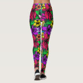 Bloemen Botanische Bloemen Bladeren-00000 Leggings (Achterkant)