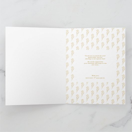 Bloemen Botanische Boho minimale bruiloft Bedankkaart (Binnen)