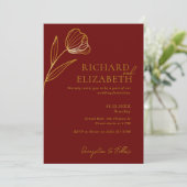 Bloemen Botanische Boho minimale bruiloft Kaart (Staand voorkant)