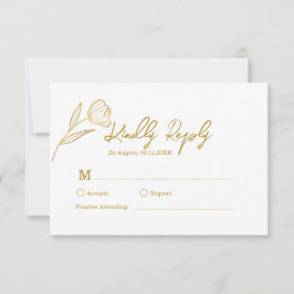 Bloemen Botanische Boho minimale bruiloft RSVP Kaartje
