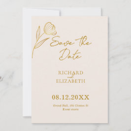 Bloemen Botanische Boho minimale bruiloft Save The Date