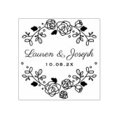 Bloemen botanische bruiloft Custom Rubberstempel (Afrduk)