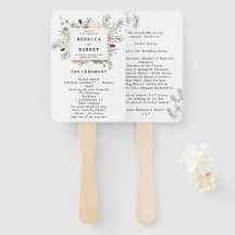Bloemen botanische bruiloft programma fans