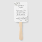 Bloemen botanische bruiloft programma fans handwaaier (Achterkant)