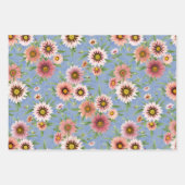 Bloemen botanische kunst patroon inpakpapier vel (Voorkant 3)