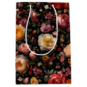 Bloemen Botanische Moody Zwart Nederlandse Fine Ar Medium Cadeauzakje (Voorkant)