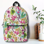 Bloemen Botanische Patroon Meisjes Bedrukte Rugzak<br><div class="desc">Groen Modern Bloemen Tropisch Patroon Gedrukte Rugzak. Deze leuke print ziet eruit als een bloementropische print! Delen van roze, paarse, blauw, groen, geel, sinaasappel en meer allemaal samen gemengd. Geweldig voor geschenken of producten. Geweldig voor terug naar school voor uw kinderen, of voor een leraar waardering of vakantie cadeau. Geweldig...</div>