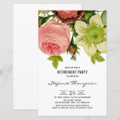 Bloemen Botanische Pensioen Uitnodiging (Voorkant / Achterkant)
