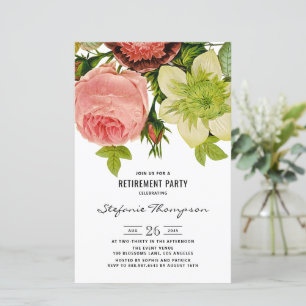 Bloemen Botanische Pensioen Uitnodiging