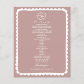 Bloemen Botanische Roze Huwelijk (Achterkant)