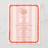 Bloemen Botanische Roze Streep Bruiloft (Voorkant)