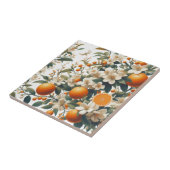 Bloemen botanische sinaasappels tegeltje (Zijkant)