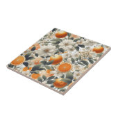 Bloemen botanische sinaasappels tegeltje (Zijkant)