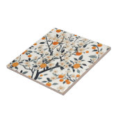 Bloemen botanische sinaasappels tegeltje (Zijkant)